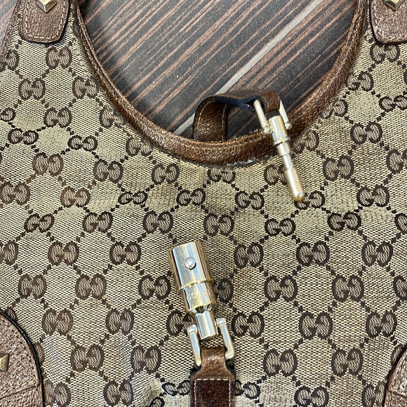 Gucci Vintage Jackie O Hobo GG Monogram Handbag - Picture 4 of 5